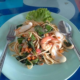 สปาเก็ตตี้ผัดขี้เมากุ้ง