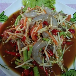 ตำกุ้งสด