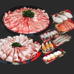 เซ็ตหมูทะเล Premium Kurobuta set Pork set Seafood set