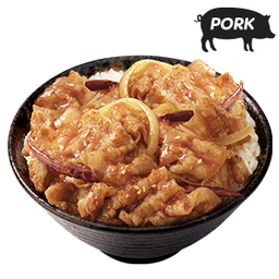 ข้าวหน้าหมูสไปซี่