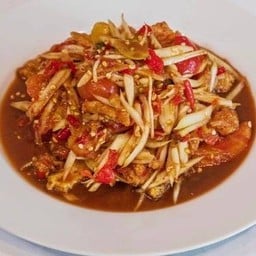 ส้มตำลาว+แคบหมู