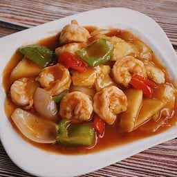 กุ้งผัดเปรี้ยวหวาน