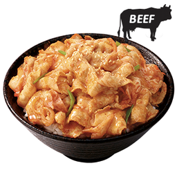 ข้าวหน้าเนื้อผัดกิมจิ