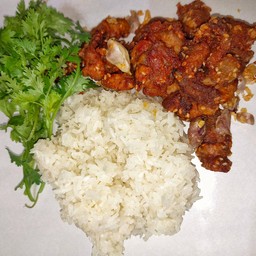 หมูทอดข้าวนึ่ง
