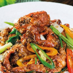 ปูนิ่มผัดพริกไทยดำ2ตัว