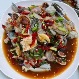 ตำเหลาปลาร้าทะเลรวม