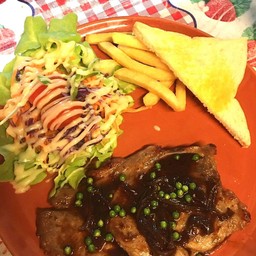 สเต็กหมูพริกไทยอ่อน