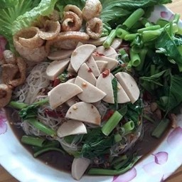 เซ็ทข้าวปุ้นซาว+หมูยอ+แคปหมู