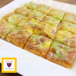 โรตีมะพร้าวอ่อน+สังขยาใบเตย