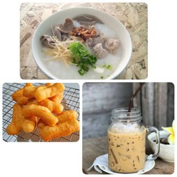ข้าวต้มหมู +เครื่องดื่ม+ (ฟรีปาท่องโก๋ 2 คู่)