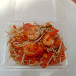 ผัดไทยวุ้นเส้นกุ้งสด