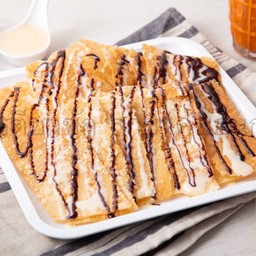 โรตีทิชชู่นม+ช็อกโกแลต