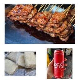 หมูปิ้ง8ไม้+ข้าวเหนียว2ห่อ+โค้ก1กระป๋อง