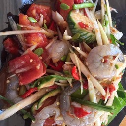 ตำกุ้งสด