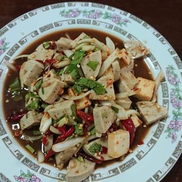 ตำกุ้งสดหมูยอ