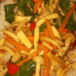 เห็ดผัดใบหัวพาร้าดข้าว