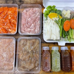 ชุดรวมมิตร หมูหมัก ไก่หมัก สูตรย่างเนย ฟรีกระทะไฟฟ้าย่าง