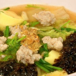 ต้มจืดสาหร่ายหมูสับ+เต้าหู้