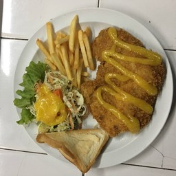 สเต็กไก่กรอบ