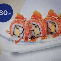 ข้วห่อสาหร่ายหน้าปลาแซลมอนชีสเบิร์ไฟ