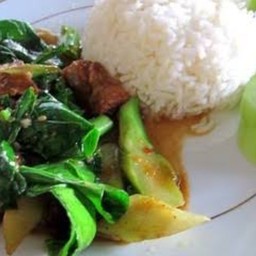 ข้าวคะน้าผัดหมู