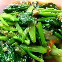 ผัดคะน้าปลาเค็ม + ข้าว