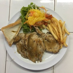 สเต็กไก่พริกไทยดำ