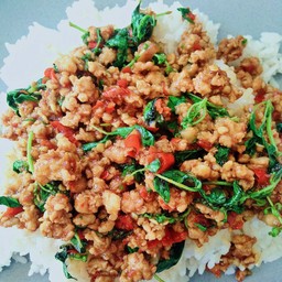 ข้าวกะเพราหมูสับ