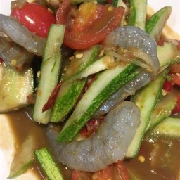 ตำแตงกุ้งสด