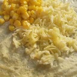 โรตี ข้าวโพด ชีส (ไม่ใส่ไข่)