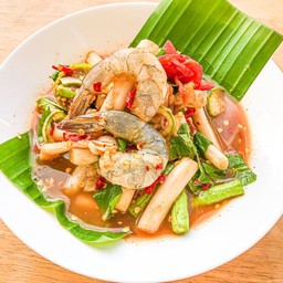 ตำไหลบัวกุ้งสด