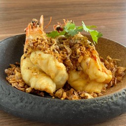 กุ้งลายเสือทอดกระเทียม