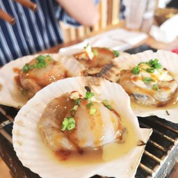 หอยเชลล์ย่างซอส2ฝา