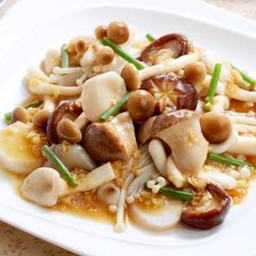 ข้าวราดผัดเห็ดรวม