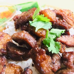 ข้าวเนื้อทอด น้ำจิ้มซีฟู้ด