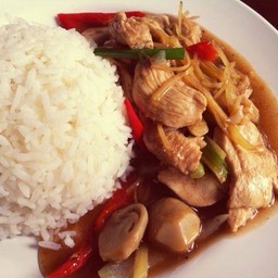 ข้าว+ผัดขิง
