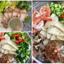 ยำขนมจีน เมี่ยงหมู ขนมจีนแกงเขียวหวาน ธัญลักษณ์