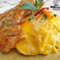 ข้าวไข่ข้น ไก่ทอด ซอสเขียวหวาน