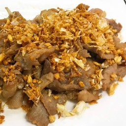 หมูทอดกระเทียม(กับข้าว)