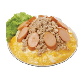 ข้าวไข่ข้น ไส้กรอก+หมูสับ