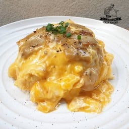 ข้าวไข่ข้น สามชั้น น้ำจิ้มแจ่ว