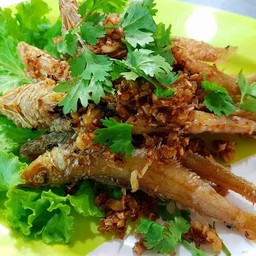 ปลาทรายทอดกระเทียม