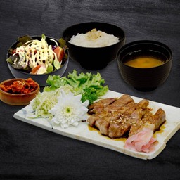 เซ็ตสันคอหมูย่างซีอิ๊ว