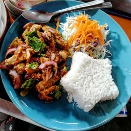 ข้าวยำไก่ย่าง+สลัด