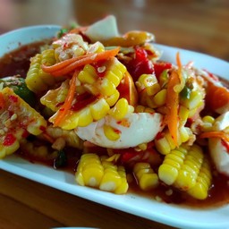 ตำข้าวโพดไข่เค็ม