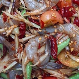 ตำกุ้งสดปลาร้า