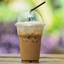 กาแฟลาเต้เย็น (แยกน้ำกับน้ำแข็ง)