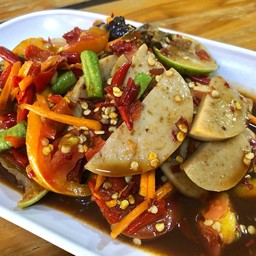 ตำเกาเหลาหมูยอ