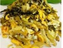 ผัดผักกาดดองกับใข่