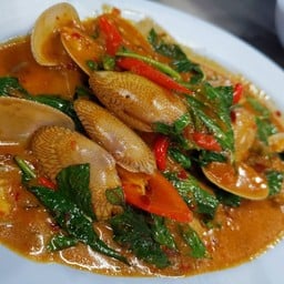 หอยลายผัดน้ำพริกเผา